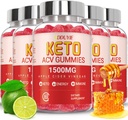 (5 Pack) Keto ACV Gummies Extreme of 1500MG, Gummies, Apple Cider Vinegar Formulated Along with Pomegranate Beet Juice Powder and B12, Vegan and Non GMO, 300 Gummys