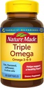 Natur gemacht Dreifach Omega 3-6-9, 60 Softgels, Omega Supplement für Herzgesundheit (Pack von 3)