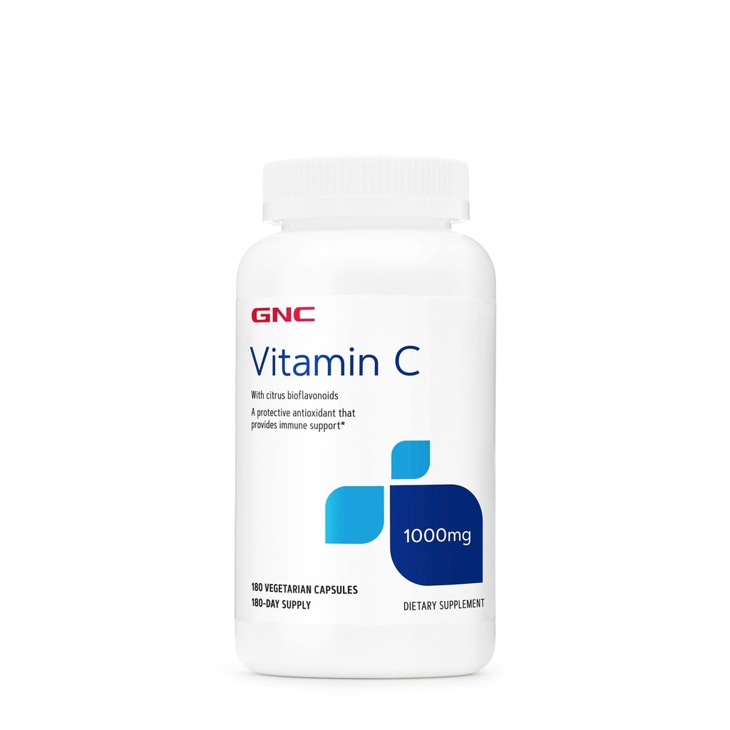 GNC supplément de vitamine C 1000mg, fournit un soutien immunitaire, 180 portions