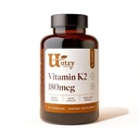Utzy Naturals Vitamin K2 | 180 mcg MenaQ7® Form von K2 | Made in USA | 60 Kapseln