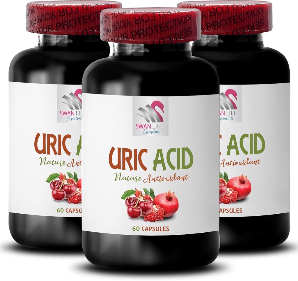 reduzieren Harnsäure schnell - URIC ACID - reduzieren Harnsäure natürlich, Cranberry Pillen für Frauen, Cranberry Extrakt, Cranberry Ergänzung für Männer, Granatapfelsaft, Granatap Ergänzung 3Bot 180Cap
