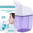 Nasal Bewässerungssystem mit 30 Saline Packets, Sinus Rinse Machine, Nose Sinus Reiniger Maschine mit Wassertank & Abfallsammelbehälter - Violett