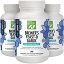 Uniquement la levure et l'ail croustillants naturels - Prévention des puces et des tiques naturelles pour chiens - Fortifiés avec des vitamines B - Promotion de la peau et du manteau sains - 300 Comprimés (3 paquets)
