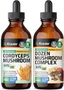 BIO KRAUTER Cordyceps Teinture de champignons 4 Fl. Oz. & Dozen Teinture de champignons 4 Fl. Oz.