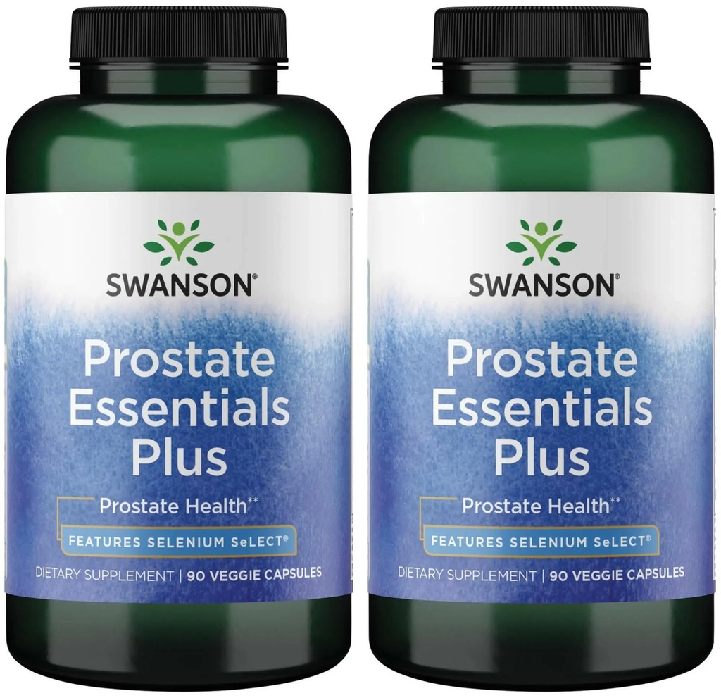 Swanson Prostate Plus - Natürliche Ergänzung für Männer Förderung gesunden Urinary Tract Flow & Frequency - Unterstützung Gesamtprostata Gesundheit 90 Veg Kapseln (2 Pack)