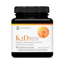 Youtheory K2D3 - Knochen- und Herzgesundheitsunterstützung - Kombiniert Vitamin D3 & Vitamin K2 - Milch, Soja & Glutenfrei - 60 vegetarische Kapseln