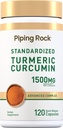 Piping Rock Turmeric Curcumin Complex 1500mg | 120 Kapseln | mit schwarzem Pfeffer Extrakt und Tart Cherry | Advanced Formula Supplement | Non-GMO, Glutenfrei