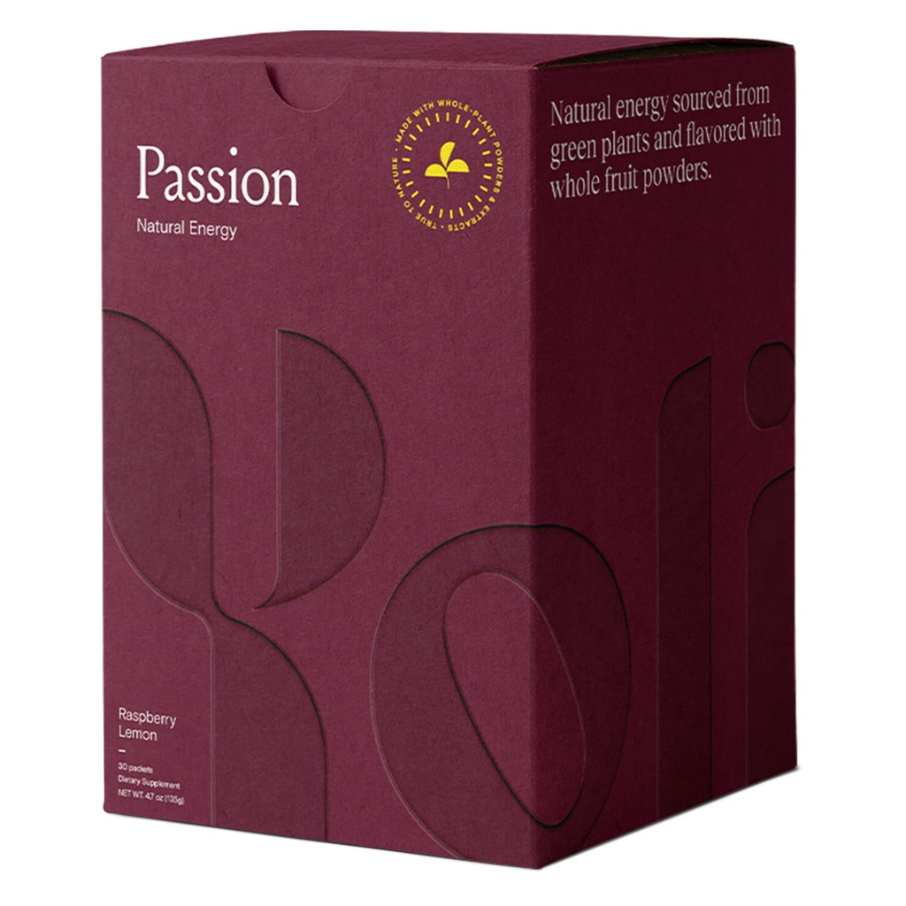 Yoli® Passion Energy Drink Powder Mix - Natural Energy Drink Mix für Endurance und Stamina, 30 Packungen - Raspberry Lemon