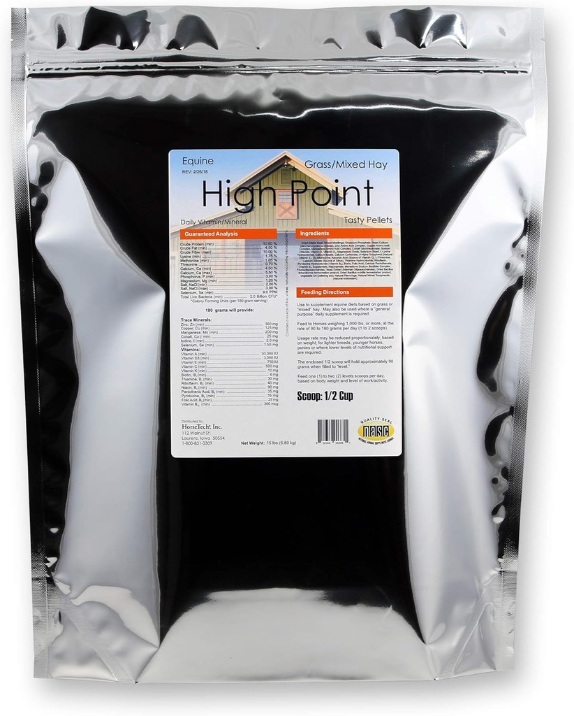 ChevalTech Pellets à point élevé Vitamine minérale quotidienne (15 lbs.)