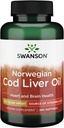 Huile de foie de morue de Swanson 1250 Iu A/135 Iu D 250 gels