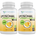 Vitamine liposomique C 1400mg par portion - Acide ascorbique à haute absorption, supplément de soutien complexe à la vitamine C lypo-sphérique avec/puissant antioxydants et rappel de collagène, (180 Véggie Caps 2 Pack)