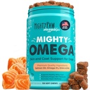 Mighty Paw Waggables Mighty Omega (Made in den USA, 120 Count) | Omega 3 Fish Oil Chew für Hunde. Salmon Flavor Haut und Mantel Ergänzung. Soft Chew Fischöl für Hunde - DHA & EPA, Bacon Flavor