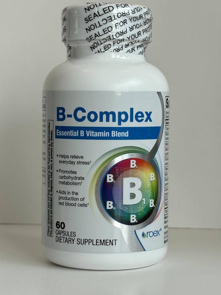Roex Vitamines B-Complexe de 8 B Vitamines biologiquement actives Formes Biologiquement Actives de Cerveau et Santé cardiovasculaire Énergie Cellulaire Métabolisme de l'Immune Soutien de 60 Nombre