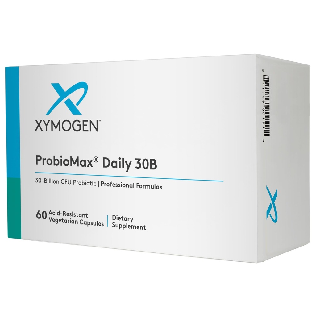 XYMOGEN ProbioMax Daily 30B - Vegetarisch, Dairy & Glutenfreie Probiotika für Verdauungsmedizin - Probiotische Nahrungsergänzungsmittel für Frauen und Männer - Ehemals ProbioMax Daily DF (60 Kapseln)