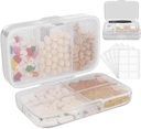 FYY Weekly Pill Organizer mit Labels,8 Compartments Travel Daily Pill Case Luftdichte Feuchtigkeitsdichte große Pille Box, um Vitamine, Fischöl, Nahrungsergänzungen, Cotton Swab und Bandagen-Clear zu halten