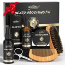 POP MODERN.C Bart Wachstums Kit Bart Grooming Kit 6pcs Bart Wash Shampoo Bart Öl Bart Balm Bart Comb Brush Scissors