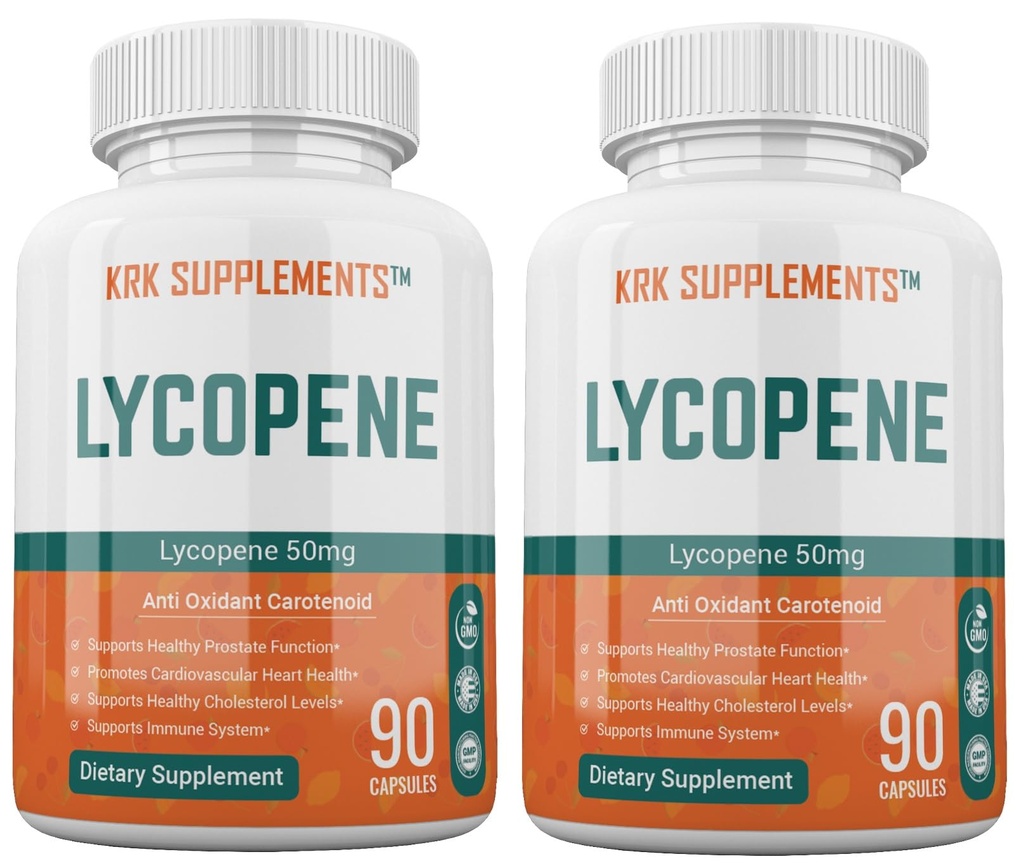 2 Flaschen Lycopin 50mg 180 Gesamtkapseln