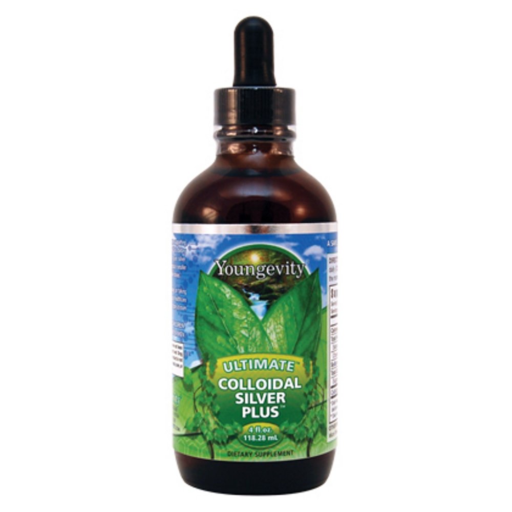 Youngevity Ultimate Colloidal Silver – 5 ppm Reine Immununterstützungsergänzung – Natürliche Immunabwehr mit Micro-Fine Silberpartikeln – Vegan, Konservierungsfrei – 4 fl oz Dropper Bottle