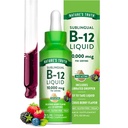 Nature's Truth B12 Sublingual Liquid Drops | 10.000 mcg | 2 oz | Fast Acting | Vegan, Non-GMO & Gluten Kostenlos