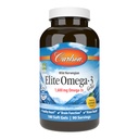 Carlson - Elite Omega-3 Gems, 1600 mg Omega-3 incluant EPA et DHA, Norvégien, supplément d'huile de poisson sauvage, source durable, Citron, 180 Softgels