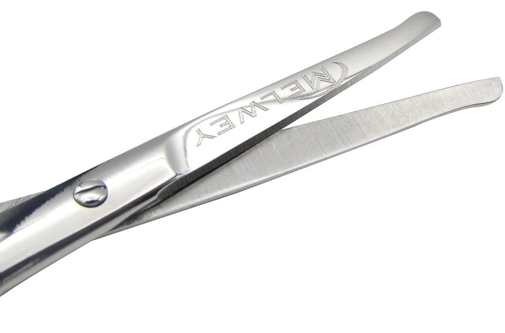 Ciseaux pour cheveux en acier inoxydable arrondi – Ciseaux de sécurité pour cheveux, sourcils, cils, moustache, barbe et ongles de bébé