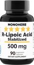 Acide R-Lipoïque 500 mg - 90 gélules - Acide R-Alpha-Lipoïque stabilisé
