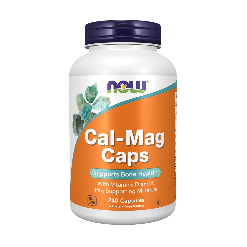 MAINTENANT Suppléments, Cal-Mag Caps avec vitamine D et minéraux de soutien, soutient Bone Health*, 240 Capsules de Veg