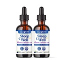 LIQUIDHEALTH Dormez bien Melatonine liquide, L-Theanine supplément Aide naturelle au sommeil, l'Asleep d'automne plus rapide, rester plus longtemps en sommeil - États-Unis Fabriqué, végétalien, sans sucre, sans médicament, non-OGM Spray de sommeil gouttes (2 Pack)