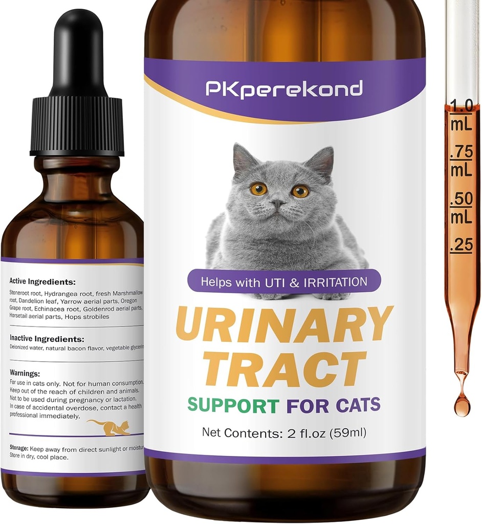 Urinary Tract Unterstützung für Katzen - UTI Behandlung für Katzen - Urinary Tract Health, lindert Urinary Crystals, Nieren und Blasen Unterstützung Supplement, 2 oz CATNEW