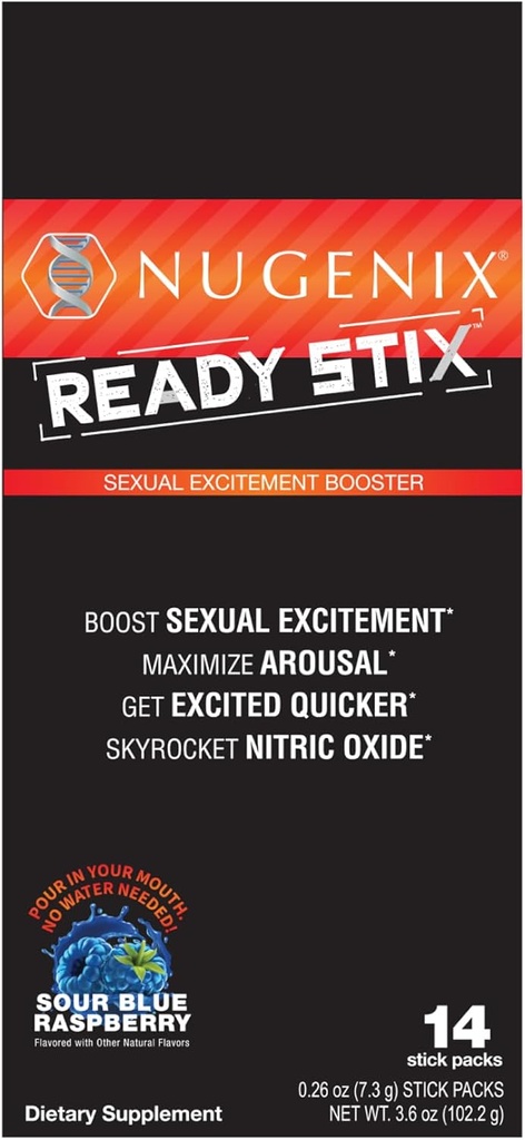 Nugenix Ready Stix - Nitric Oxid Booster, Erhöhung Vitalität und Antrieb, Nitric Oxid Ergänzungen für Männer - 14ct