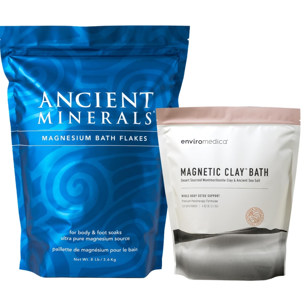 Antike Minerale Magnesium Bad Flakes - Enviromedica Magnetic Clay - Reine Genuine Zechstein Chloride - Natürliche Detox mit Natrium und Calcium Bentonit Clay Pulver