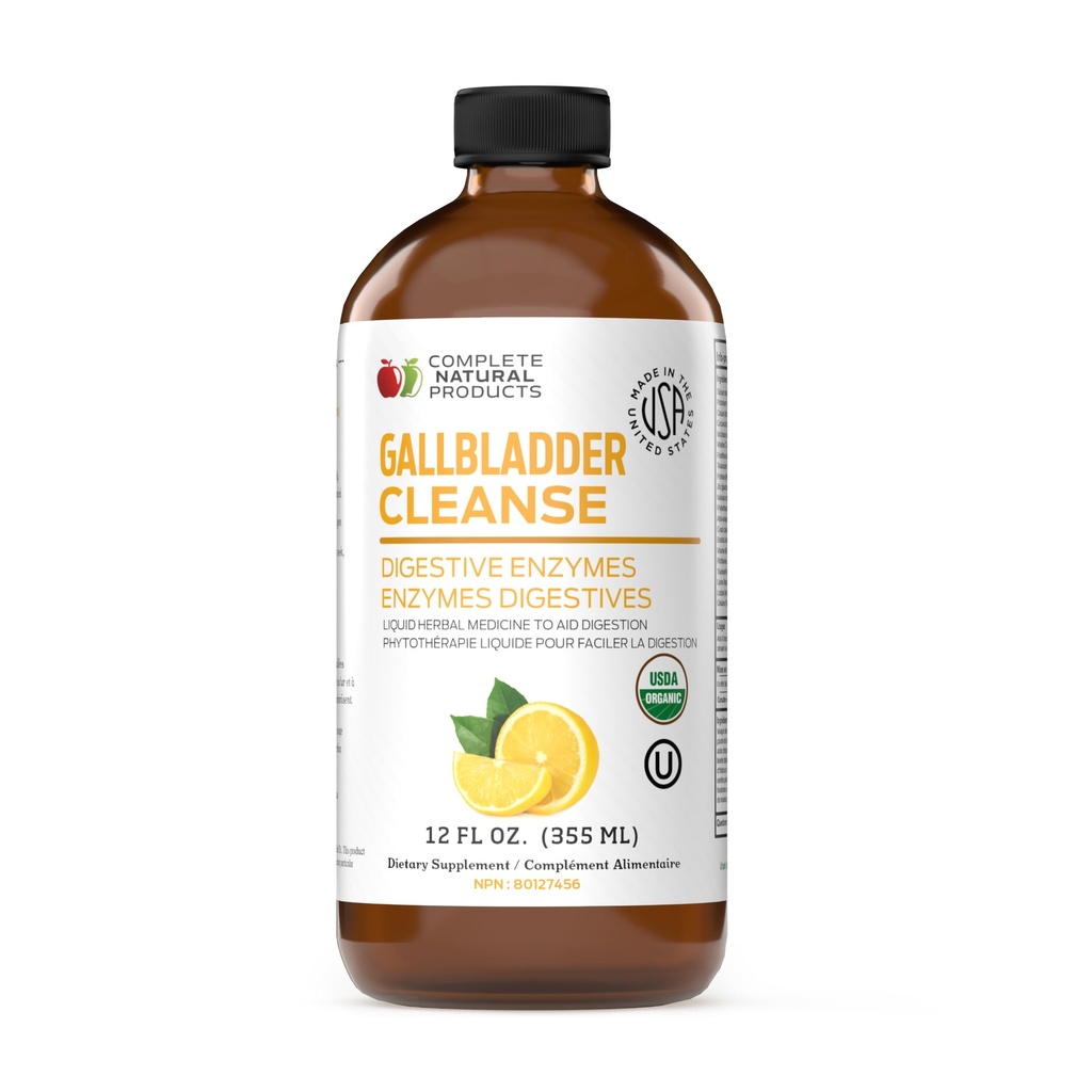 Complet naturel Gallbladder Complet - Supplément liquide pour le soutien de Gallbladder, le nettoyage du foie et la santé digestive avec vinaigre de cidre de pomme, curcuma, betterave, enzymes digestives, chardon de lait - 12oz