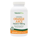 NaturesPlus Orangensaft - 60 Kautabletten - 1000mg Vitamin C - Hochfeste Immununterstützungsergänzung, Antioxidans - Vegan, Glutenfrei - 60 Servietten