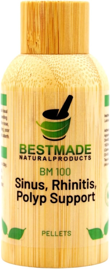 Bestmade Natural Products Stuffy Nose & Sinus Support BM100 – Nasal Discomfort, Runny Nose, Sneezing, Itching und Saisonale Allergien, 350 Pellets
