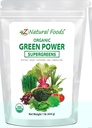 Z Natural Foods Bio Greens Superfood Powder - Gerste Grass, Wheatgrass, Spirulina, Spinat, Broccoli, Alfalfa Leaf, Rübenwurzel, Tomaten, Dulse & Moringa - Raw Vegan Gluten Free - 1lb