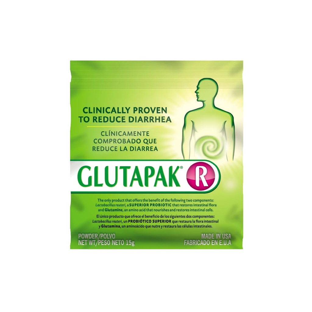 Verdauungs-Gesundheits-Pulver mit L-Glutamin & Lactobacillus reuteri – unterstützt Gut Barrier, Microbiome Balance & Nährstoffaufnahme – 15g Sachets, 3-Pack, Gluten & Lactose Free