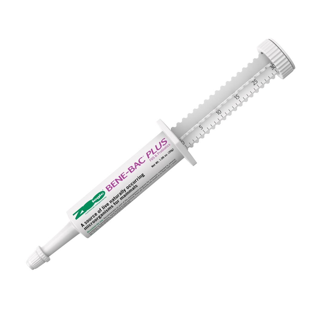 Pet-Ag Zoologic Bene-Bac Plus Mammal Gel - 30 g Syringe - FOS & Probiotics für Hunde, Katzen, Exotische und Wildtiere