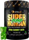 ALPHA LION Pompe Superhumaine Poudre de pré-entraînement, Nootropic Caffeine & Stim Supplément gratuit de pré-entraînement, Booster à oxyde nitrique, Muscle Gainer, Énergie et Focus (42 Servants, Ours aigre)