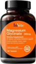 InVite Health Glycinate de magnésium - Minéraux anti-street pour soutenir les muscles sains - 200mg - 90 comprimés - 45 jours d'approvisionnement (2-pack)