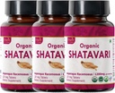 Shatavari 120 Tabletten | Spargel Racemosus (Shatavari) | USDA Organic Certified | Unterstützt Frauen Gesundheit und Immunsystem | Nahrungsergänzung 120tab - Paket von 3