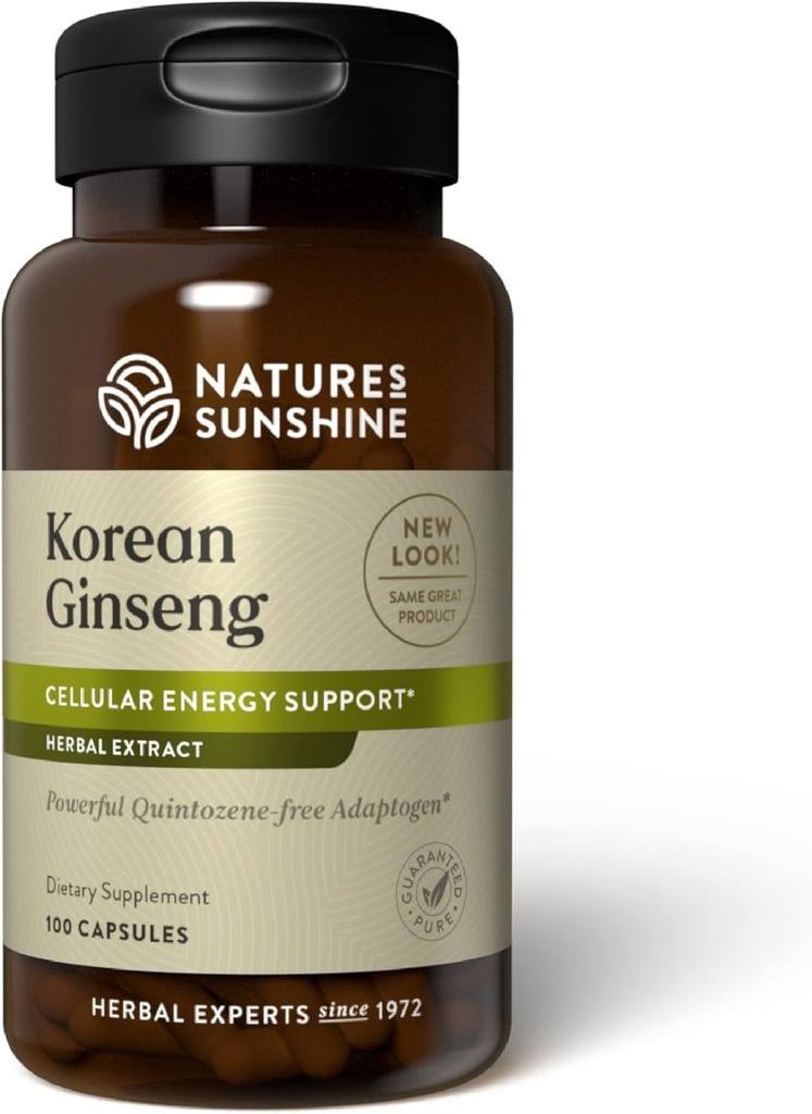 Nature's Sunshine Ginseng, coréen, 100 capsules