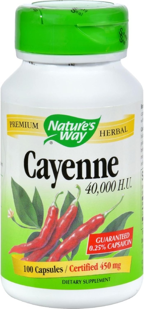 Nature's Way Cayenne und Pfeffer 450 Mg Kapseln, 100 Graf