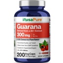NusaPure Guarana Extrakt 20:1 Extrakt, 300 mg entspricht 6.000 mg pro Veggie Caps 200 Count (Non-GMO, Vegan)