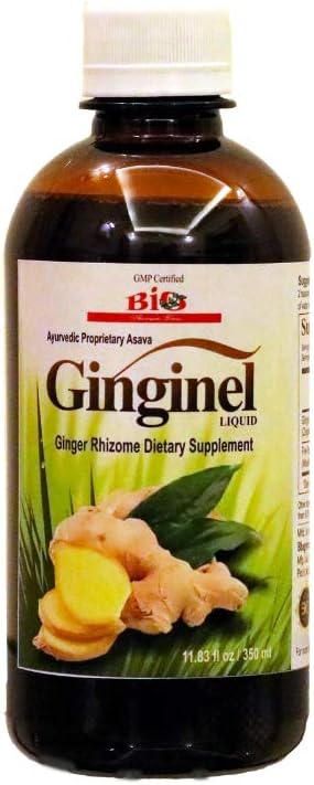 Ginginel Liquid, Ginger Supplement, Fermented Liquid Extract - 11.83 fl oz, fördert Verdauung, Reduziert Toxin-Akkumulation in Körper und Gelenke, Vegan