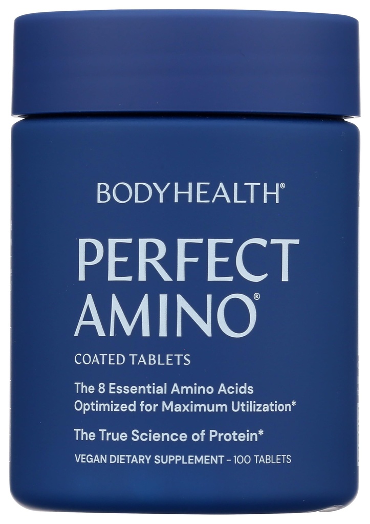 PerfectAmino (100 ct) Einfach zu schlucken Tabletten, essentielle Aminosäuren Beilage mit BCAAs, Veganprotein für Pre/Post Workout & Muskel Erholung mit Lysin, Tryptophan, Leucine, Methionin