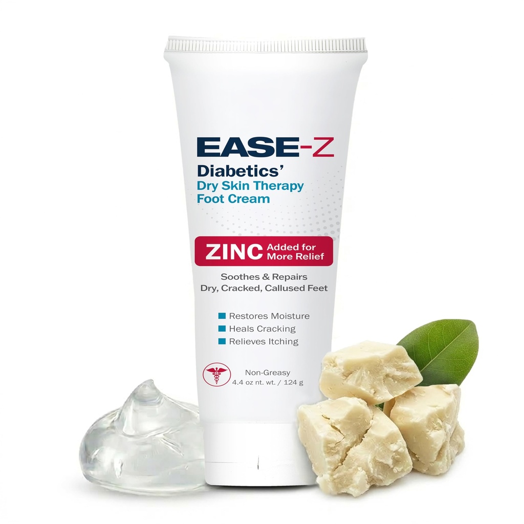 Diabetische Fußcreme. Klinisch bewährte Inhaltsstoffe und ZINC Relieve Dry, Cracked, Callused Feet und Hands. Beruhigt Pain und Burning. Shea Butter befeuchtet. Fast-Acting, Long-Lasting. 4.4 Unze.