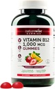 NatureWise Vitamine B12 Gummies pour adultes, 1000 mcg - Fraise Lemon Flavor - Soutient l'énergie quotidienne, la clarté mentale, la fonction cognitive - Vegan, sans gluten, non-OGM - 180 Compte[3-Mois]