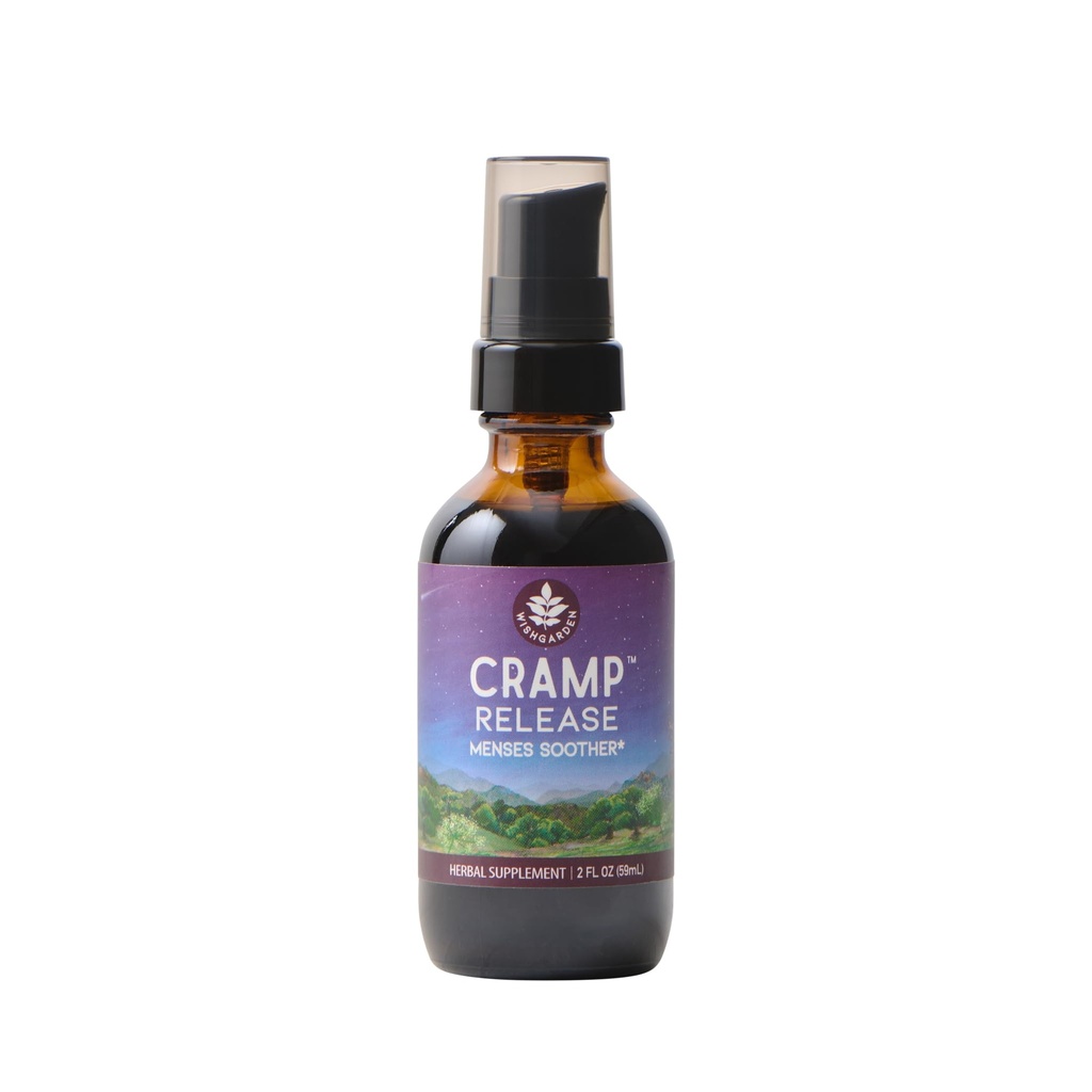 WishGarden Kräuter Cramp Release - Natürliche Kräuter Menstrual Cramp Relief Ergänzung mit Cramp Bark, Fast-Acting Tincture Beruhigt Period Cramps, Unterstützt einen gesunden Hormon Zyklus, Stimmung & Entspannung, 2oz