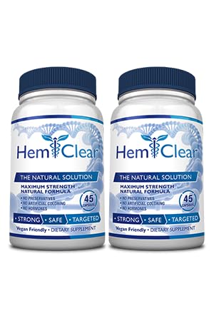 pour les hémorroïdes - Formule Vegan pour le soulagement des hémorroïdes et la santé vasculaire - Concentration maximale 2 Bouteille 90 Capsules
