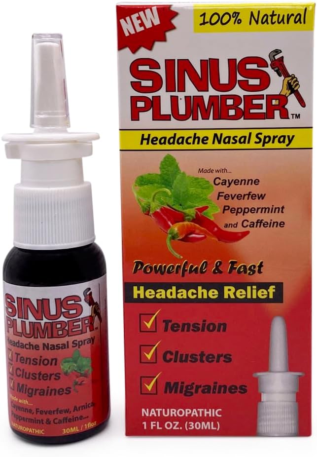 Sinus Plumber Migraine Kopfschmerzen Nasenspray mit Capsaicin und Feverfew